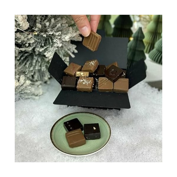 Ballotin de chocolat de Noel - chocolat de fabrication artisanale Version 350g environ 50 chocolats 