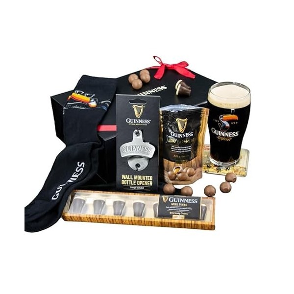 CARROLLS IRISH GIFTS - Panier-cadeau de chocolats Guinness et de verre à pinte