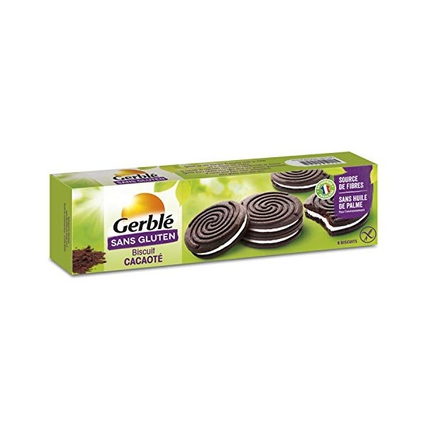 Gerblé Biscuit Cacaoté sans Gluten - Lot de 12 125gr. X 12 - 1500 gr. 