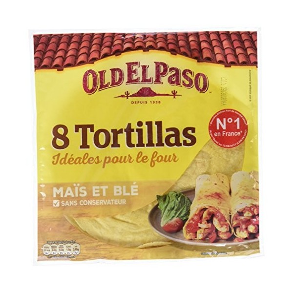Old El Paso - 8 Tortilla de Mais 335g - Lot de 4