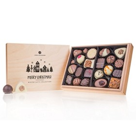 Coffret de chocolats LightPremiere-Noel | 20 Chocolats | Boite de chocolat de Noël | Assortiment pralinés | Homme | Femme | G