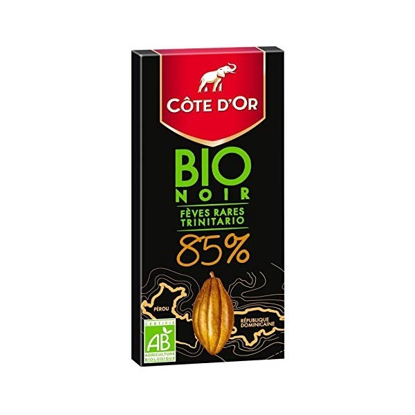 COTE DOR - Chocolat Bio Noir 85% 90G - Lot De 4