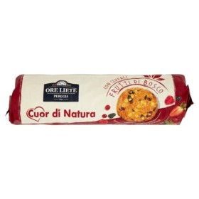 Ore Liete Cuor di Natura Biscotti con Cereali Lot de 12 biscuits avec céréales, sans sucre ajouté, 250 g + 1 boîte de thé gla