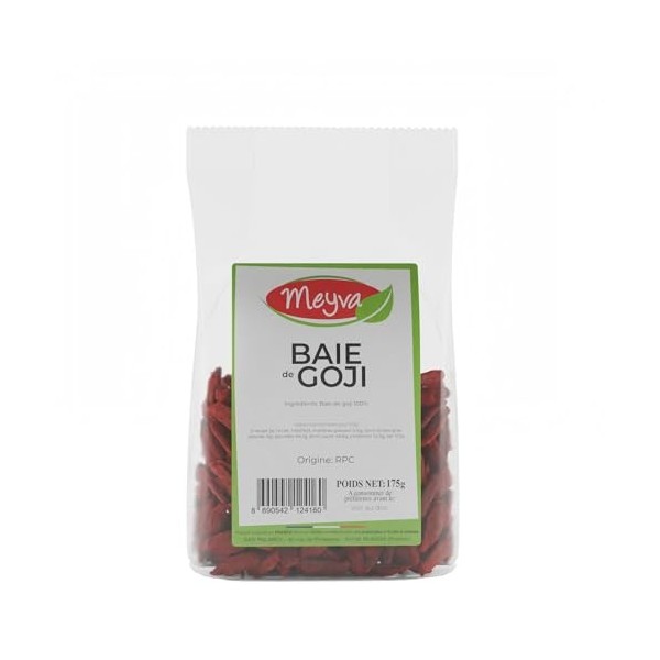 MEYVA Fruits Secs - Baie De Goji - Superfruit Santé et éneergie - 12x175g