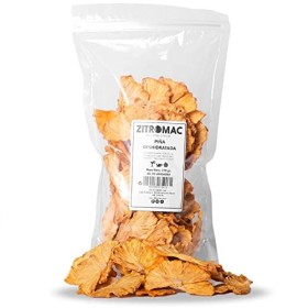 Ananas Seche sans Sucre Bio, Fruits Secs 100% Naturel sans Additifs pour le Cocktail, Infusions, Décorations Comestibles, Chi