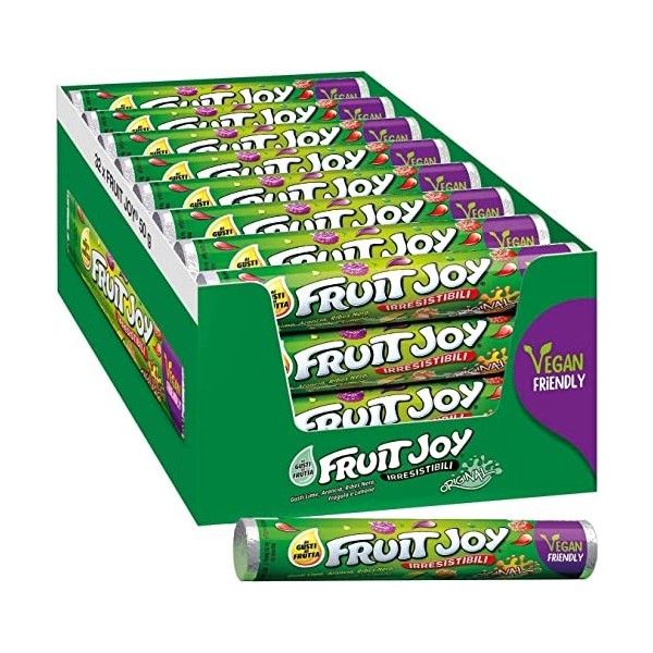 Nestlé Fruit Joy Original Gummy Candy Vegan Friendly avec saveur de fruits 32 tubes