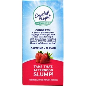 Crystal Light On The Go Wild Strawberry with Caffeine, 10 Packets Pack of 4 