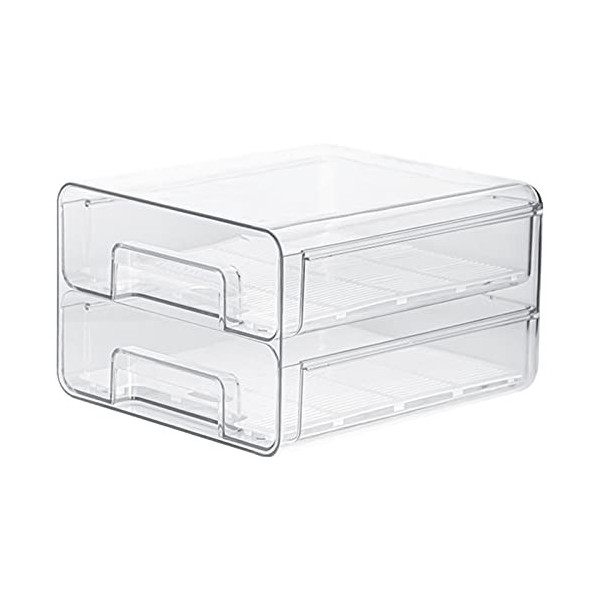rangement pour réfrigérateur - Organisateur réfrigérateur transparent et bacs rangement | Tiroirs coulissants pour le stockag