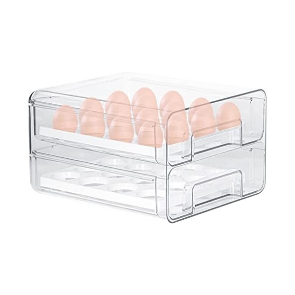 rangement pour réfrigérateur - Organisateur réfrigérateur transparent et bacs rangement | Tiroirs coulissants pour le stockag