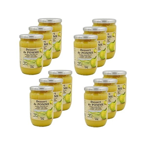 Lot 12x Dessert de pomme - compote - Pot 620g