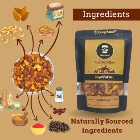 Being Bania Royal Nut Mix, No Palmolein Oil, Cashews, Almonds, Peanuts, Chickpeas, Green Gram Mix, Kaju Badaam Namkeen, Desi 