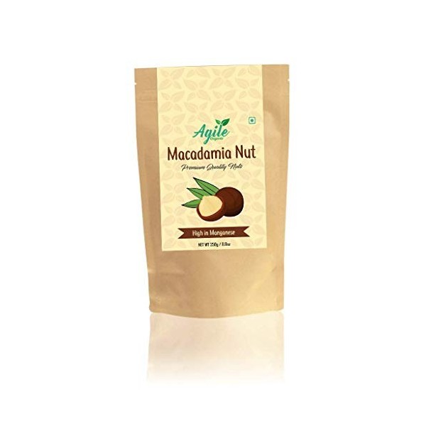 Agile Organic Premium Macadamia Nuts 250g