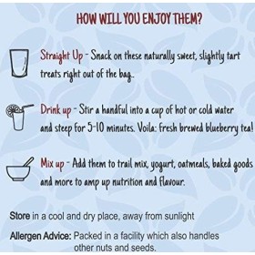 Agile Organic Whole Dried Blueberries 300g Pack of 2 Each 150g | Unsweetened | Unsulphured | Naturally Sweet | Without Adde