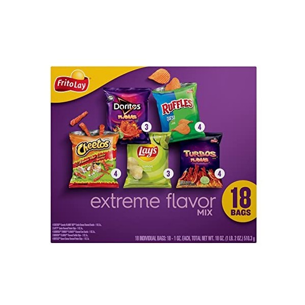 Frito-Lay Extreme Flavor Mix Lot de 18 variétés