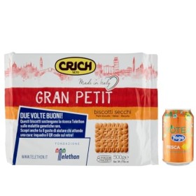 Lot de 9 biscuits Crich Gran Petit Biscotti Secchi, paquet de 500 g, chaque paquet contient 8 portions individuelles + 1 boît