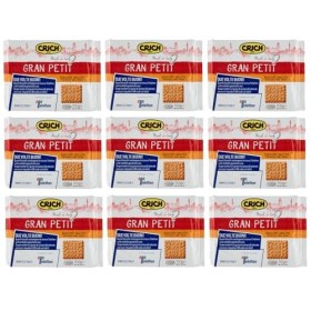 Lot de 9 biscuits Crich Gran Petit Biscotti Secchi, paquet de 500 g, chaque paquet contient 8 portions individuelles + 1 boît