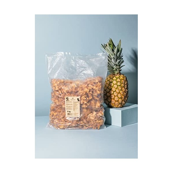 KoRo - Ananas séchés en morceaux 2 kg - Fruits secs non traités, sans sucre et sans soufre