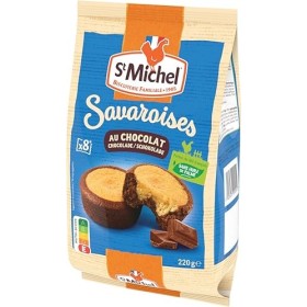 St-Michel - Savaroises Au Chocolat - Oeufs Elevés en Plein Air - Lot de 12 sachets de 220g chacun