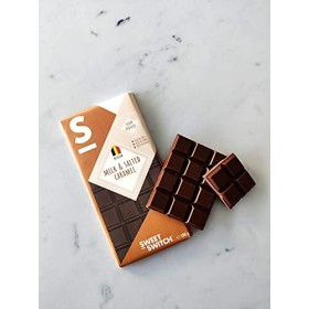 SWEET-SWITCH® - Milk Chocolate Box - 12 x 100 g - Mélange de chocolat belge - Noisettes - Caramel - Boîte cadeau - Moins de s