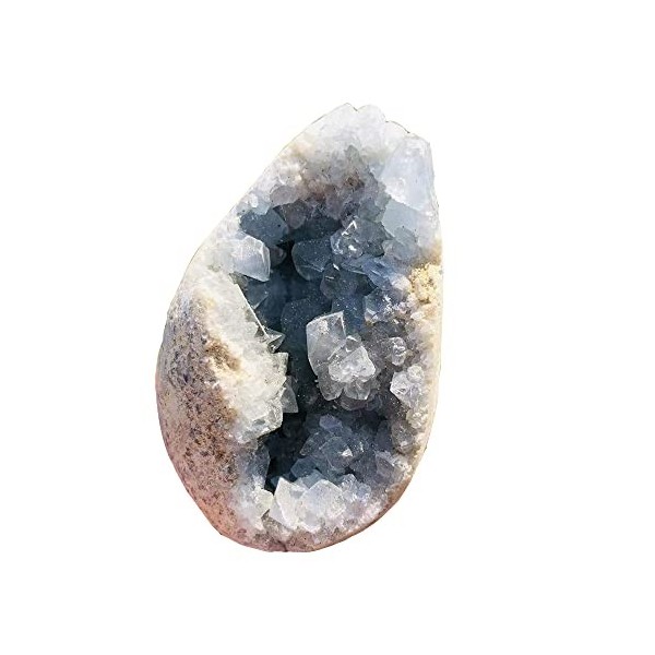 PEKMAR Cristal Brut Madagascar Naturel Celestite Cristal Druzy Cluster Ciel Bleu Géode Spécimen Décor À La Maison 1 pc Size 