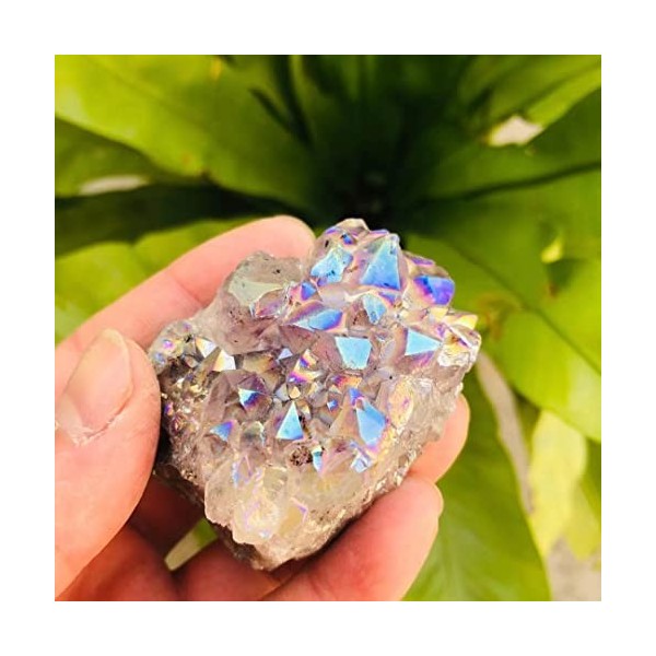 15g-100g Mini Taille Naturel Aura Cristal Cluster Pierre 1pc Feng Shui Décoration Pierres Brutes et Color : 1pc 56g-65g Co