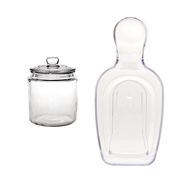 Olympia GM581 Bocal à biscuits en verre 6,35 l et HARIBO - Tagada - Bonbons Arômatisés à la Fraise - Boîte de 210 Bonbons - 1