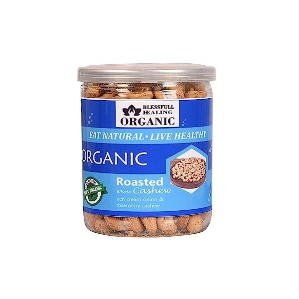 Blessfull Healing Bio Naturel, Crème Riche Végétalienne Oignon Rosemerry Noix de Cajou Entières Rôties Croquantes Kaju 500 Gr