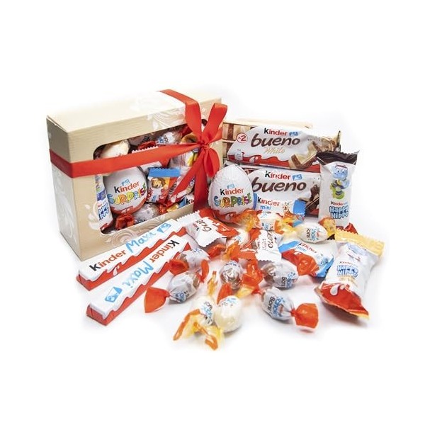 VILAER, Coffret Cadeau Chocolat Avec Nœud Rouge, Original, Idéal à Offrir pour les Anniversaires, Assortiment de Chocolats Pr