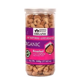 Blessfull Healing Bio Naturel, Vegan Tomate Piquante Rôtie Noix De Cajou Entières Croquantes Kaju 500 Grammes