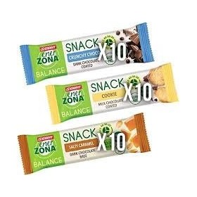 Enerzona Snack Variety Pack ● 30 Barrette da 33g ● 10 cookie + 10 caramello + 10 crunchy choco
