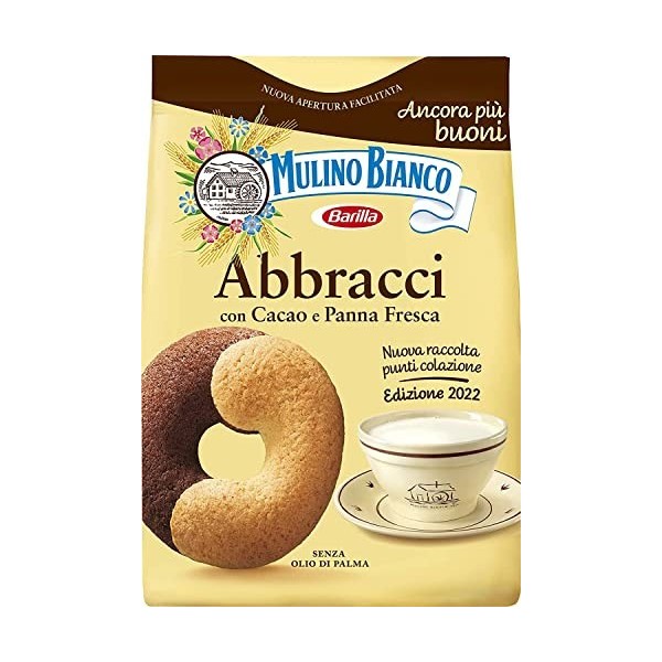 Lot de 6 biscuits Mulino Bianco Abbracci 700 g Italie biscuits biscuits biscuits gâteaux brioche