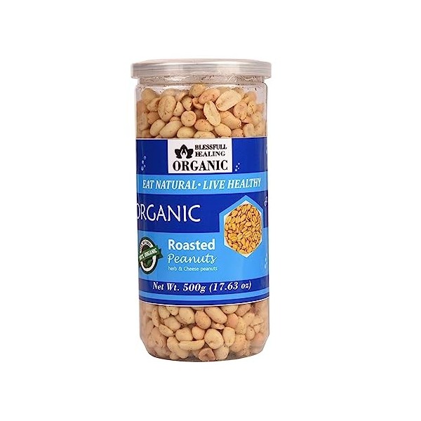 Blessfull Healing Biologique Naturel, Végétalien Aux Herbes Et Au Fromage Cacahuètes Grillées Croquantes Collations Saines 50