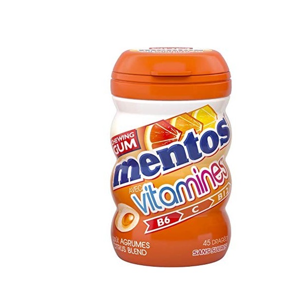 Mentos - Chewing-Gum Mentos Pure Fresh Cerise - Chewing-Gum Sans Sucres - Parfum Cerise Ultra Gourmand - Dure Longtemps - Boî