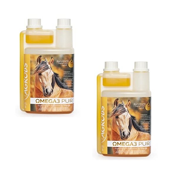Agrobs OMEGA3 PUR Lot de 2 flacons de 2 bouteilles de 1 l