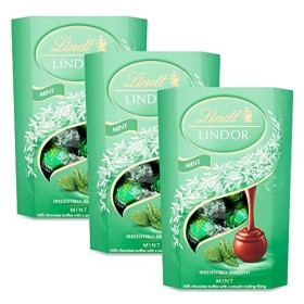 Lindt Chocolates Lindor Selection Lot de 3 paquets de 200 g de truffes au chocolat à la menthe