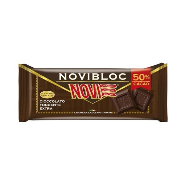 Novi Novibloc Cioccolato Lot de 8 fondants au chocolat extra foncé 50 % cacao 500 g + Polpa di Pomodoro Italian Gourmet Polpa