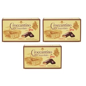 3 x Alberti Strega Croccantino al Cioccolato Strega Croccante alle nocciole ricoperto di cioccolato fondente croustillant aux