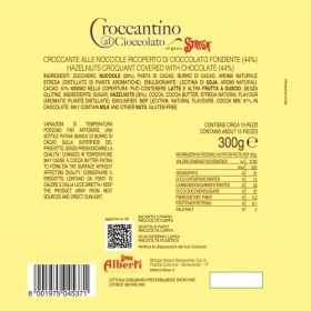 3 x Alberti Strega Croccantino al Cioccolato Strega Croccante alle nocciole ricoperto di cioccolato fondente croustillant aux