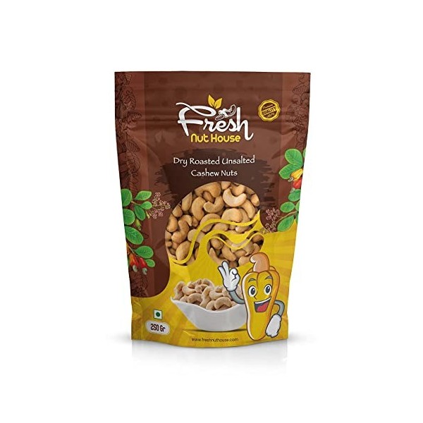 Noix de cajou rôties à sec non salées Fresh Nut House, 500 grammes