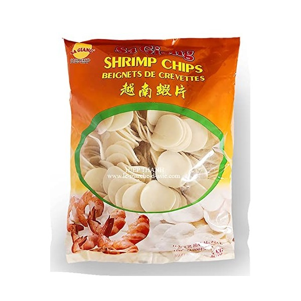 Chips à la crevette "Sa Giang" / Beignets de crevettes à frire 1KG par Sachet - Lot de 1, 2, 3 et 4 sachets - Livraison Gratu