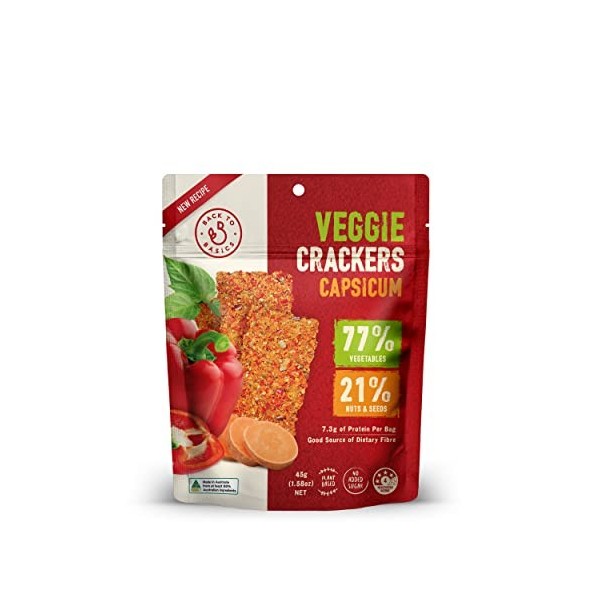Back to Basics Crackers aux légumes Capsicum Patate douce 12 x 45 g