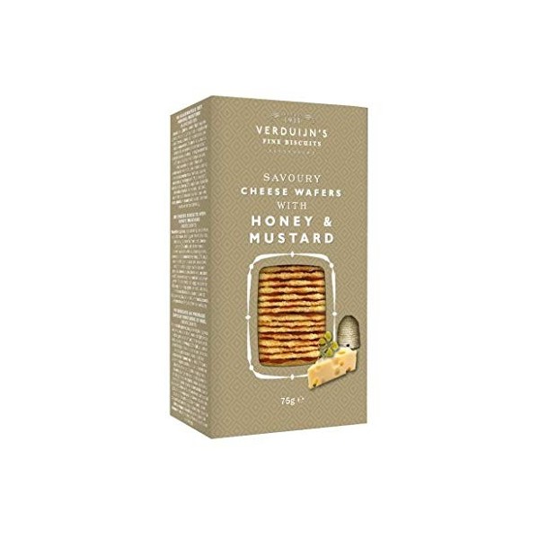 VERDUIJNS - Gaufrettes au fromage, au miel et à la moutarde 85 g - Boîte de : 12 pièces
