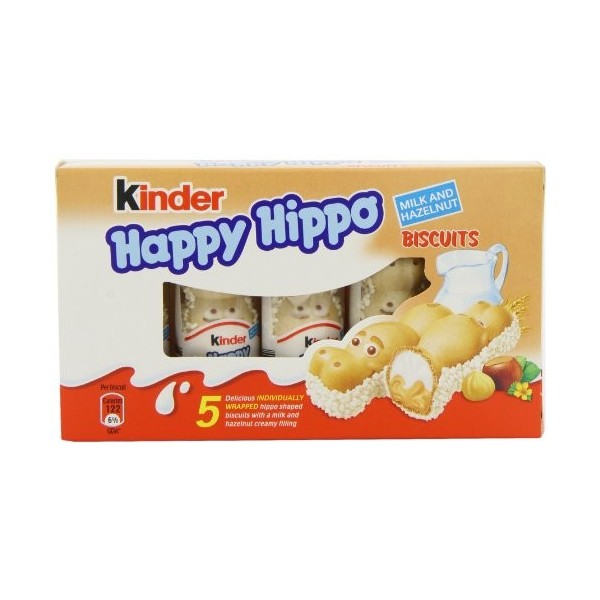 Kinder Happy Hippo Hazelnut 5 x 103.5 g Pack of 10, Total 50 Bars 