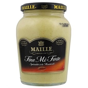 Epicerie MAILLE - Moutarde Mi Forte 355G - Lot De 2 Livraison Rapide et Gratuite