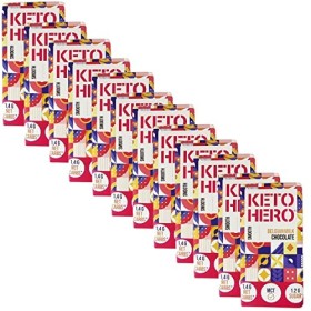 KETO-HERO® - 12 x 100g - Chocolat au lait belge - KETO-proof - Sans gluten - Vegan