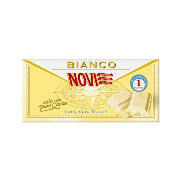 Novi Cioccolato Bianco Lot de 24 chocolats blancs italiens 100 g + Polpa di Pomodoro italien 400 g