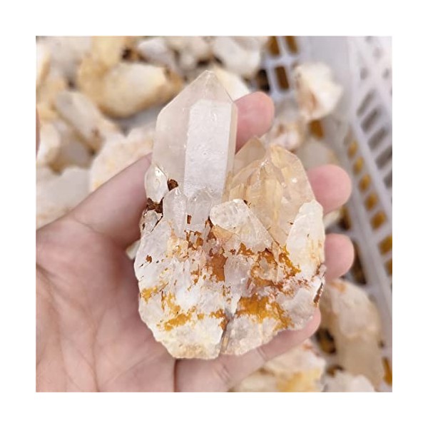 ENPAP Spécimen Brut de Quartz Blanc Semi-précieux Naturel à Pointe HealthyTower Peut être utilisé for Taille : 150 g xingyo