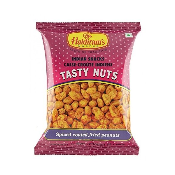 6 X Haldirams Tasty Nuts Spiced Coated Fried Peanuts Party Snacks 150g X 6 Pack