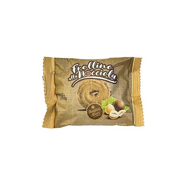 Sablé aux noisettes - 100% Noisettes du Piémont - Unidoses de 2 pcs 35 gr - Nr 3 paquets de 6 pcs chacun. - 630 gr au total