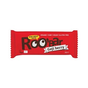 Roobar Goji Berry Raw Bar - Dairy & Gluten Free. 100% Organic, Vegan with Superfoods for Optimum Nutrition. No Added Refined 
